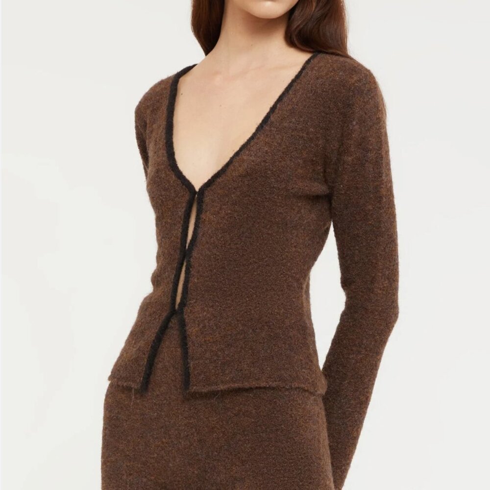Ginia Allison Knit Top, Hazelnut, Women's S